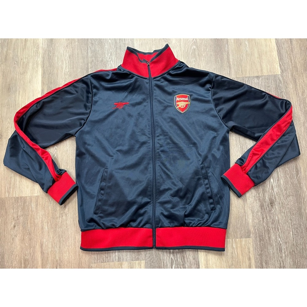 Vintage Arsenal FC EPL English Premier League Track Jacket Henry Bergkamp Size L